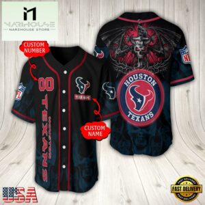 Personalized Name And Number Houston Texans NFL Baseball Jersey For Fans