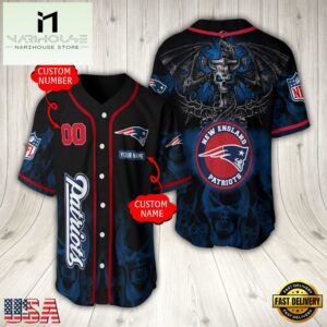 Personalized Name And Number New England Patriots NFL Baseball Jersey For Fans