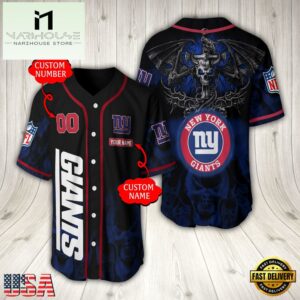 Personalized Name And Number New York Giants NFL Baseball Jersey For Fans
