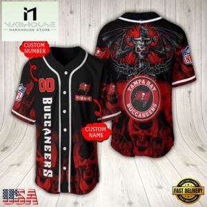 Personalized Name And Number Tampa Bay Buccaneers NFL Baseball Jersey For Fans