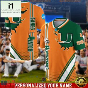 Personalized NCAA Miami Hurricanes Team Logo Player Football Jersey