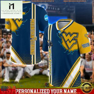 Personalized NCAA West Virginia Mountaineers Team Logo Player Football Jersey