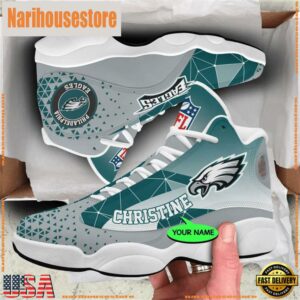 Philadelphia Eagles NFL Personalized Jordan 13 Shoes