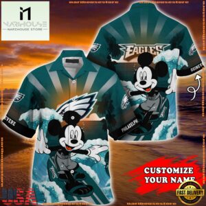 Philadelphia Eagles Special Mickey Mouse Movies Design Summer Hawaiian Shirt, NFL Aloha Shirt