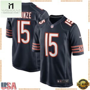Rome Odunze Navy Chicago Bears Draft First Round Pick Player Game Football Jersey