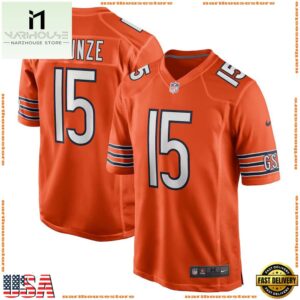 Rome Odunze Orange Chicago Bears Alternate Game Football Jersey