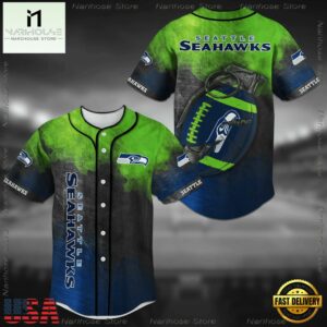 Seattle Seahawks NFL Baseball Jersey Shirt