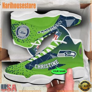 Seattle Seahawks NFL Personalized Jordan 13 Shoes
