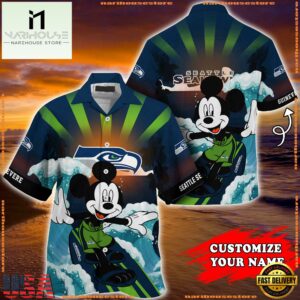 Seattle Seahawks Special Mickey Mouse Movies Design Summer Hawaiian Shirt, NFL Aloha Shirt