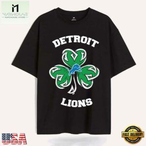 Shamrock Football St Patricks Day Detroit Lions NFL 2025 T Shirt