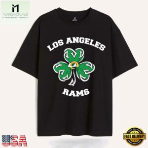 Shamrock Football St Patricks Day Los Angeles Rams NFL 2025 T Shirt