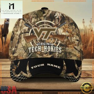 Virginia Tech Hokies Camo Hunting Cap, Sport Team Camo Hunting Hats
