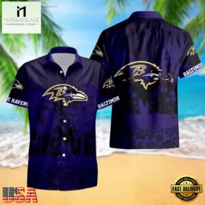 Baltimore Ravens Palm Tree Garden Pattern Hawaii Shirt