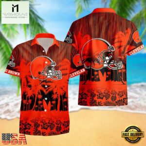 Cleveland Browns Palm Tree Garden Pattern Hawaii Shirt