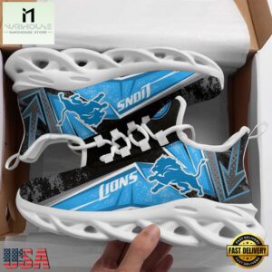 Detroit Lions NFL Logo Max Soul Shoes Mean Gift For Fans