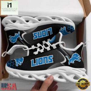 Detroit Lions NFL Max Soul Shoes Mean Gift For Fans