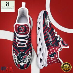 Houston Texans NFL Team Sport Max Soul Shoes Mean Gift For Fans