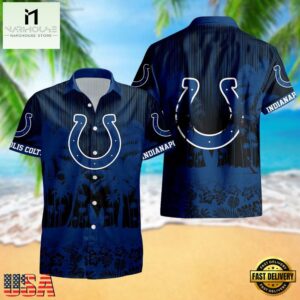 Indianapolis Colts Palm Tree Garden Pattern Hawaii Shirt