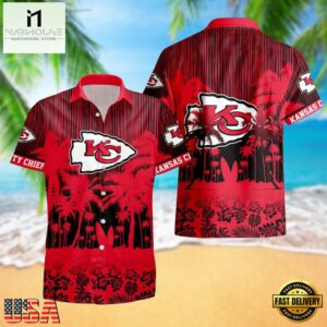 Kansas City Chiefs Palm Tree Garden Pattern Hawaii Shirt