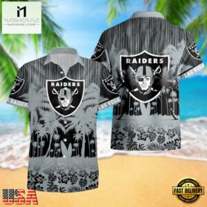 Las Vegas Raiders Palm Tree Garden Pattern Hawaii Shirt