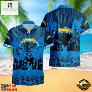 Los Angeles Chargers Palm Tree Garden Pattern Hawaii Shirt