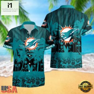 Miami Dolphins Palm Tree Garden Pattern Hawaii Shirt