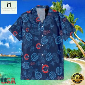 MLB Chicago Cubs Tropical Leaves Aloha Hawaiian Shirt