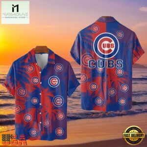 MLB Chicago Cubs Tropical Palm Trees Aloha Hawaiian Shirt , Hot Summer Aloha Shirts 6 MLB Chicago Cubs Tropical Palm Trees Aloha Hawaiian Shirt