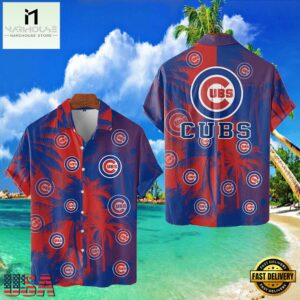 MLB Chicago Cubs Tropical Palm Trees Aloha Hawaiian Shirt , Hot Summer Aloha Shirts 7 MLB Chicago Cubs Tropical Palm Trees Aloha Hawaiian Shirt