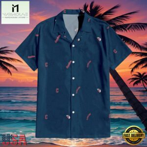 MLB Cleveland Guardians Striped Lines Aloha Hawaiian Shirt