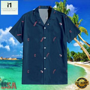 MLB Cleveland Guardians Striped Lines Aloha Hawaiian Shirt , Hot Summer Aloha Shirts 7 MLB Cleveland Guardians Striped Lines Aloha Hawaiian Shirt