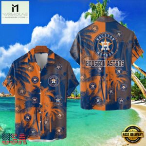 MLB Houston Astros Tropical Palm Trees Aloha Hawaiian Shirt