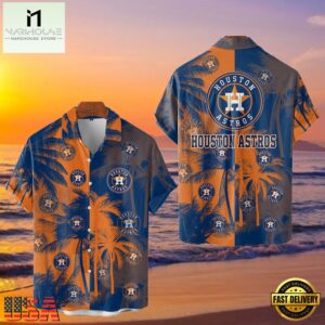 MLB Houston Astros Tropical Palm Trees Aloha Hawaiian Shirt