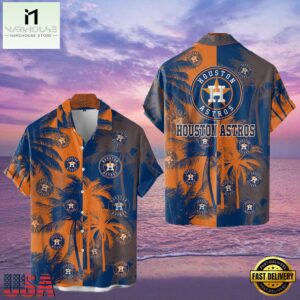 MLB Houston Astros Tropical Palm Trees Aloha Hawaiian Shirt