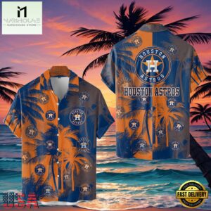 MLB Houston Astros Tropical Palm Trees Aloha Hawaiian Shirt