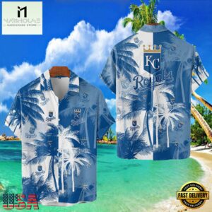 MLB Kansas City Royals Tropical Palm Trees Hot Summer Hawaiian Shirt