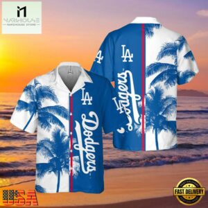 MLB Los Angeles Dodgers Palm Tree Hot Summer Hawaiian Shirt , Vintage Hawaiian Shirts For Mens 6 MLB Los Angeles Dodgers Palm Tree Hot Summer Hawaiian Shirt