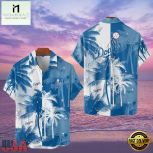 MLB Los Angeles Dodgers Tropical Palm Trees Hot Summer Hawaiian Shirt