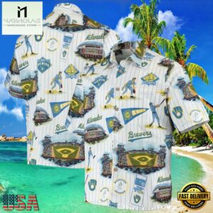 MLB Milwaukee Brewers Tropical Aloha Hawaiian Shirt With Stadium Design.jpg 1Group