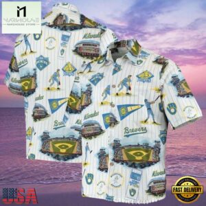 MLB Milwaukee Brewers Tropical Aloha Hawaiian Shirt With Stadium Design.jpg 1Group