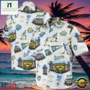 MLB Milwaukee Brewers Tropical Aloha Hawaiian Shirt With Stadium Design.jpg 1Group