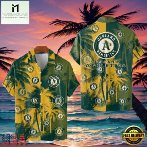 MLB Oakland Athletics Tropical Palm Trees Hot Summer Hawaiian Shirt