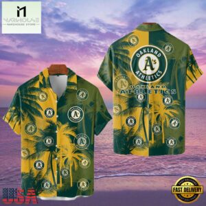 MLB Oakland Athletics Tropical Palm Trees Hot Summer Hawaiian Shirt