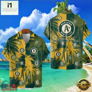 MLB Oakland Athletics Tropical Palm Trees Hot Summer Hawaiian Shirt