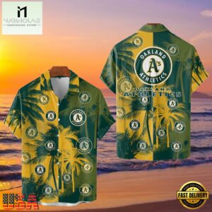MLB Oakland Athletics Tropical Palm Trees Hot Summer Hawaiian Shirt