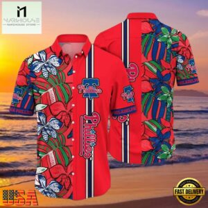 MLB Philadelphia Phillies Red Botanical Bliss Aloha Hawaiian Shirt.jpg 1Group