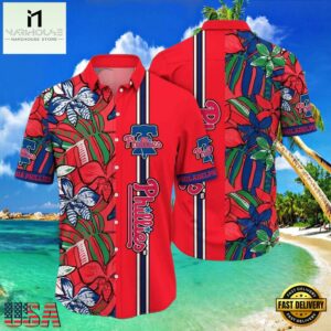 MLB Philadelphia Phillies Red Botanical Bliss Aloha Hawaiian Shirt.jpg 1Group