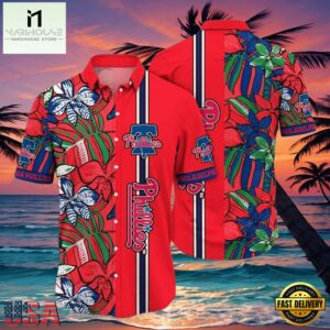 MLB Philadelphia Phillies Red Botanical Bliss Aloha Hawaiian Shirt.jpg 1Group