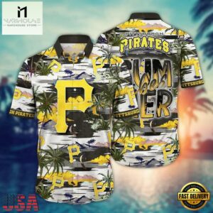 MLB Pittsburgh Pirates Baseball Team Design Flower Hawaiian Shirts