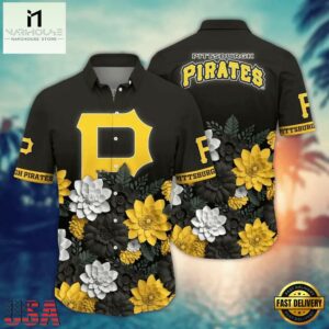 MLB Pittsburgh Pirates Classic Floral Hawaiian Shirt